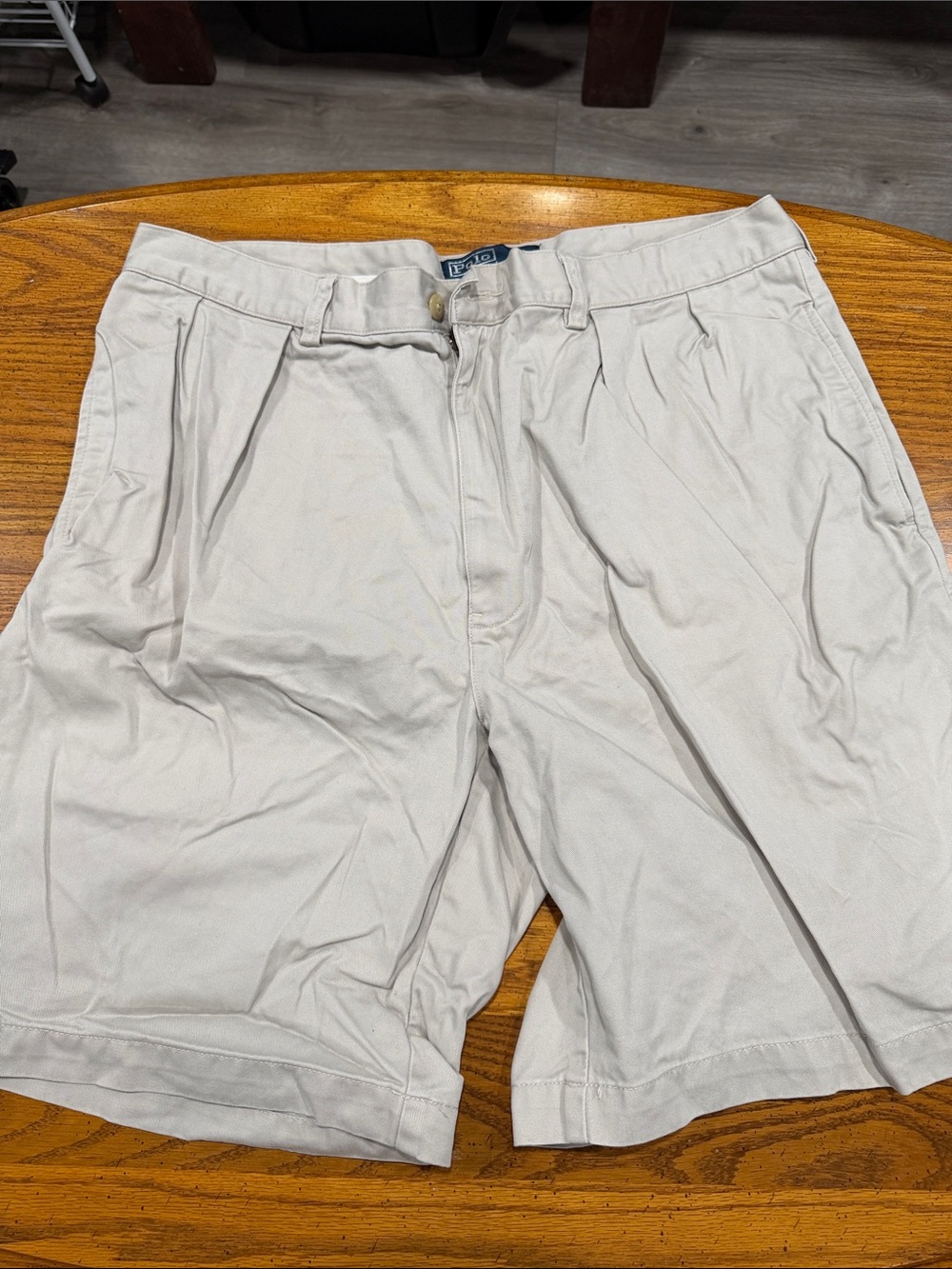 Polo by Ralph Lauren Men's Light Tan Flat Front Shorts